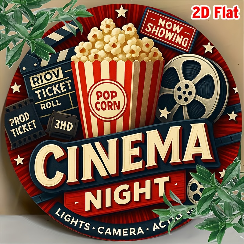 Vintage Photography Lighting - لافتة سينما مسطحة ثنائية الأبعاد بتصميم