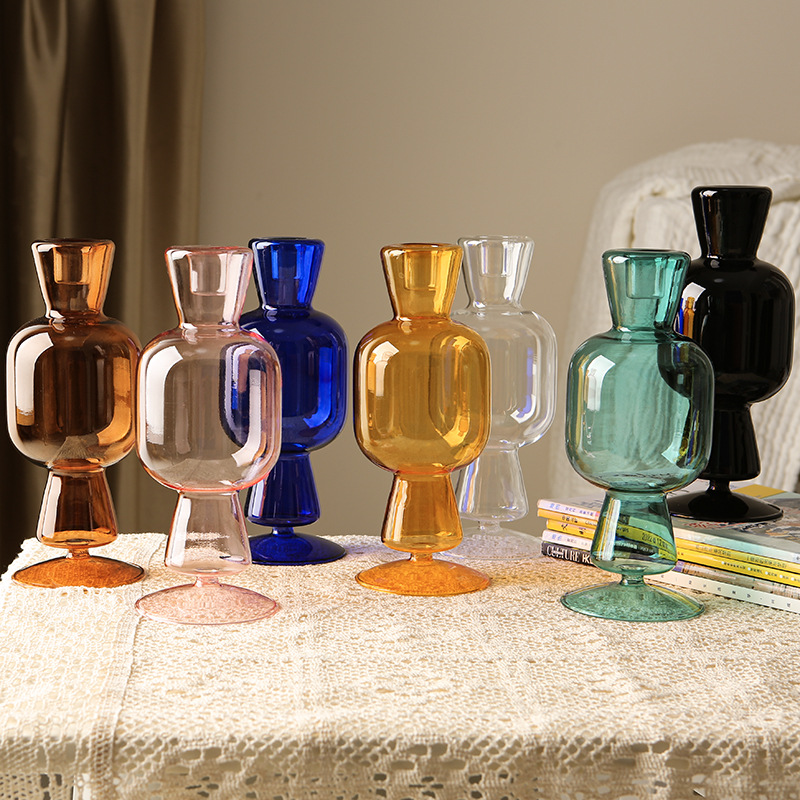 Lighting Glass Photography - حامل شموع زجاجي متعدد الاستخدامات بتصميم