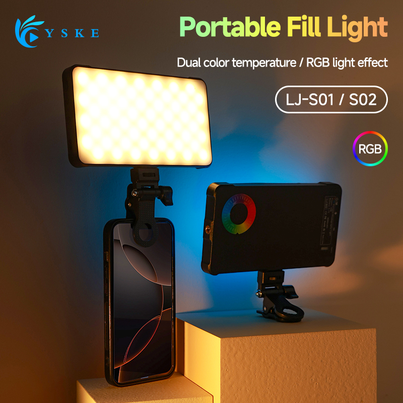 Photography And Videography Lighting - مشبك إضاءة الفيديو RGB LED للجيب