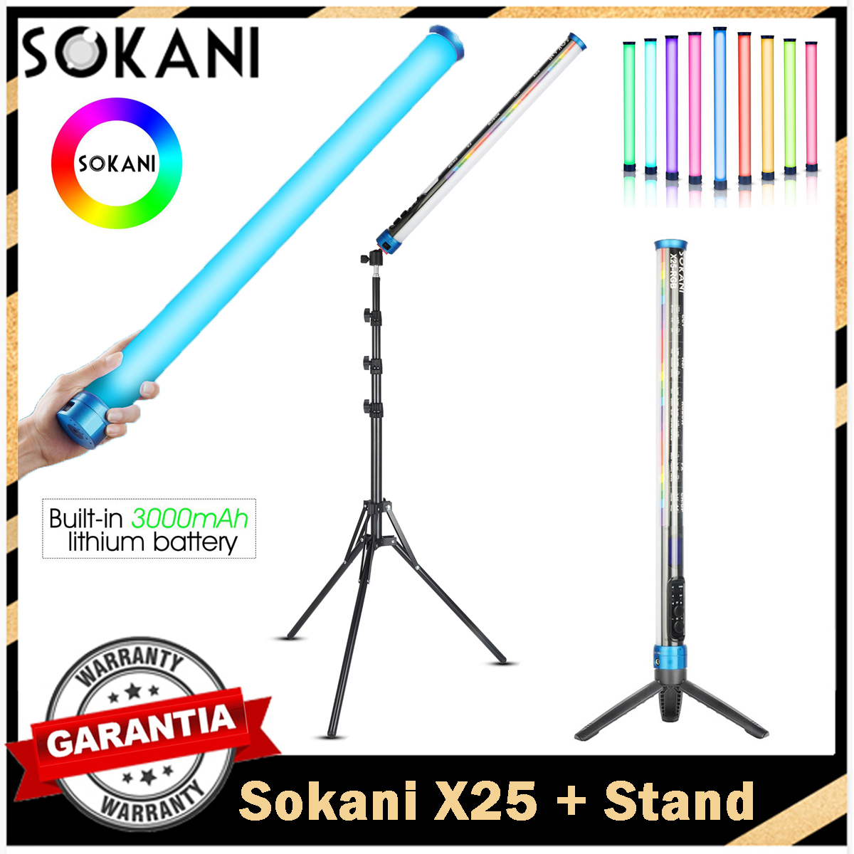 Photography Lighting Wand - Sokani X25 RGB LED الفيديو الضوئي