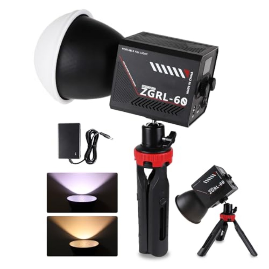 ضوء فيديو LED محمول بقوة 60 وا - مراجعة Lighting In Photography Studio وسعره
