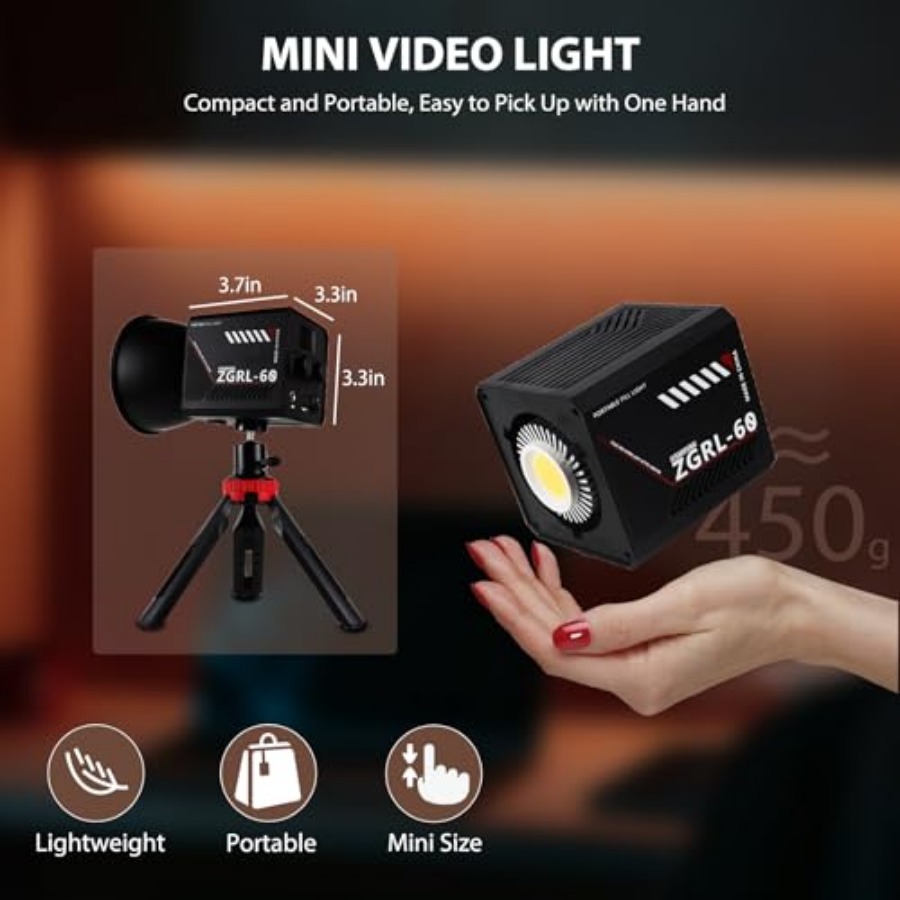ضوء فيديو LED محمول بقوة 60 وا - مراجعة Lighting In Photography Studio وسعره