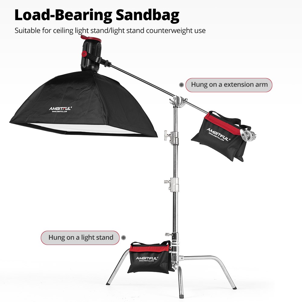 كيس رمل أمبتفول 44×33 سم لتحمل - مراجعة Light Stand Sandbag وسعره