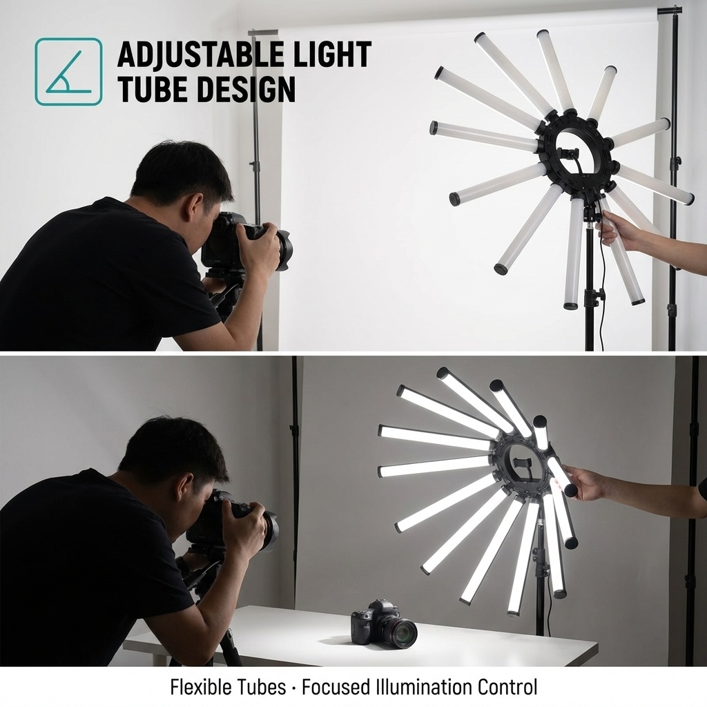 طقم إضاءة تصوير متعدد الأنابيب - مراجعة Lighting In Photography Studio وسعره