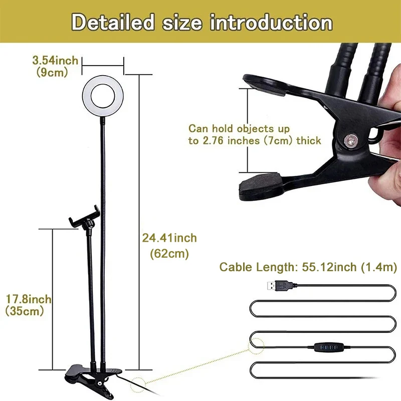 حامل هاتف محمول عالمي مرن مع ح - مراجعة Photography Lighting Wand وسعره