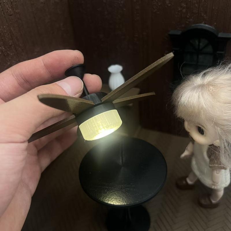 مروحة سقف مصغرة مع إضاءة LED ب - مراجعة Vintage Photography Lighting وسعره